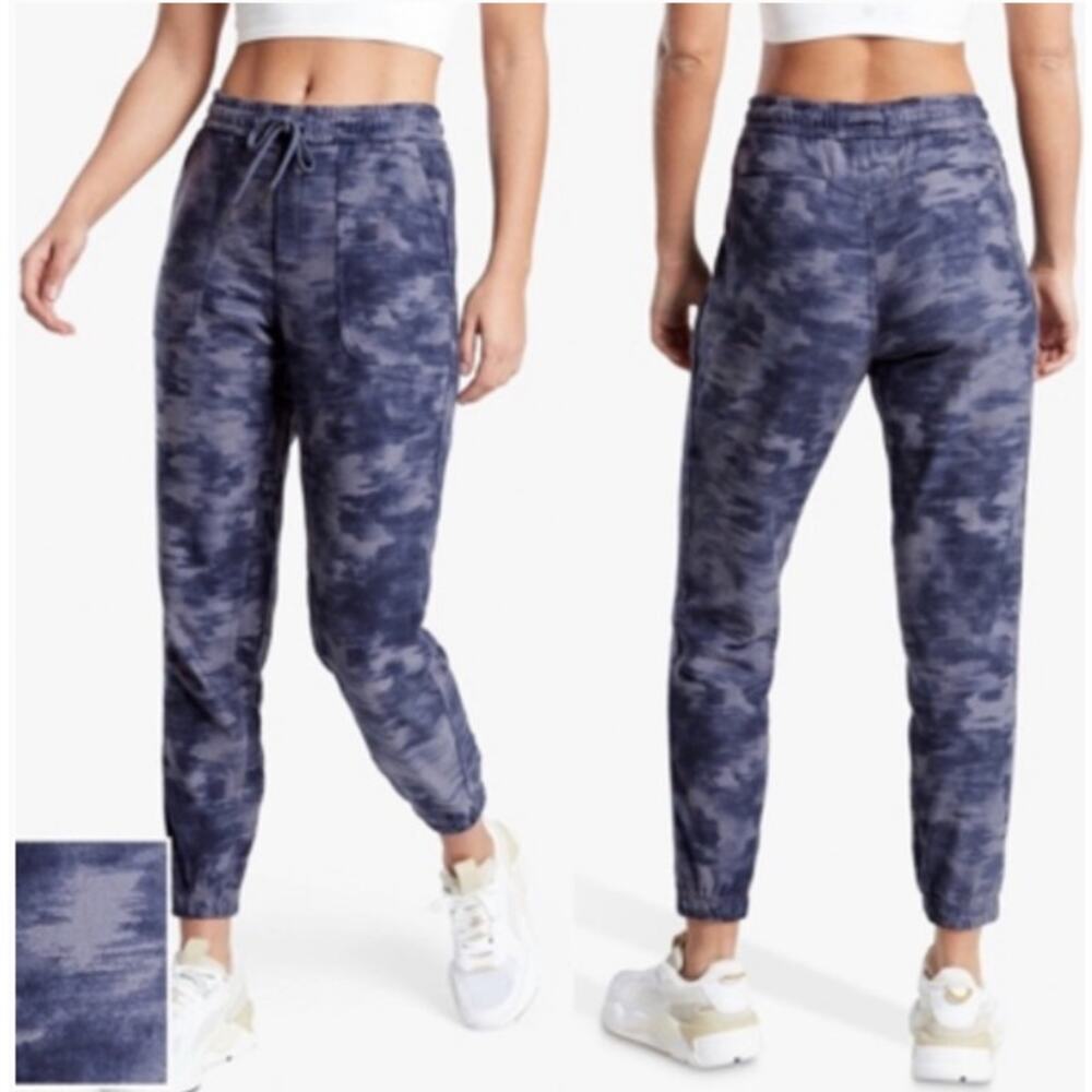 Athleta Joggers Womens Size 0 Farallon Printed Violet Purple Tie Dye Sweat Pants